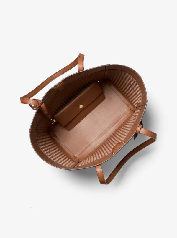 Damske Prenosná Taška Michael Kors Sinclair Large Perforated Leather Hnede - Kabelky Michael Kors Sleva | HEKMN-8541